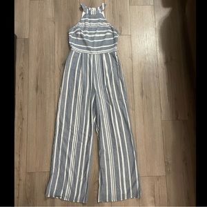 Express Striped Pant Romper